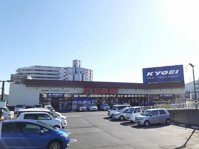 キョーエイ沖洲市場店様まで1100m