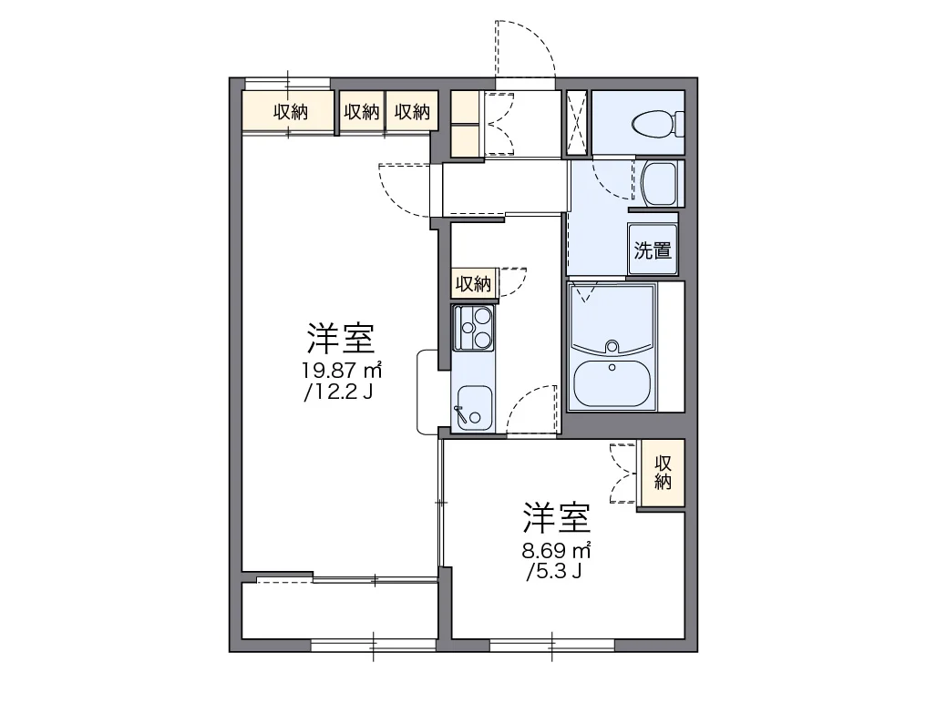 代表的な間取のため実際の間取とは異なる場合があります