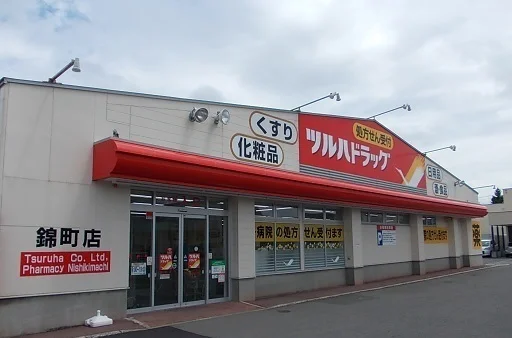 ツルハドラッグ錦町店まで750m