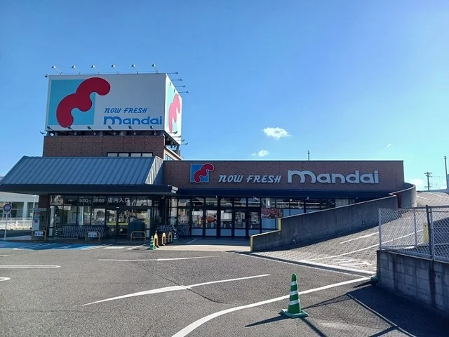 万代様まで1100m
