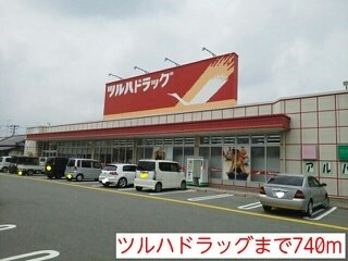 ツルハドラッグまで740m