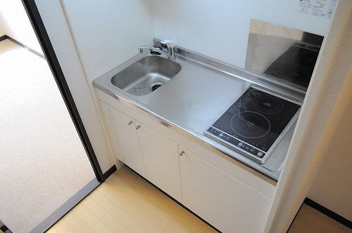 2口電気コンロのワイドキッチン