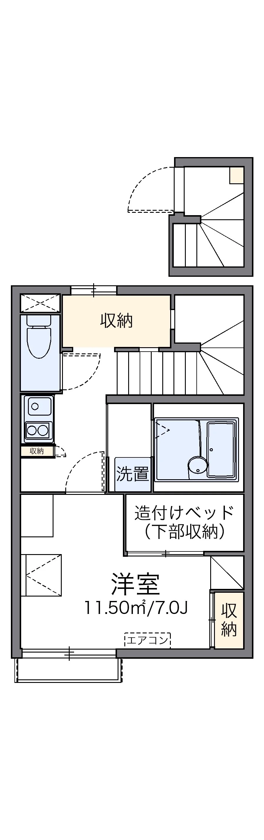 代表的な間取のため実際の間取とは異なる場合があります