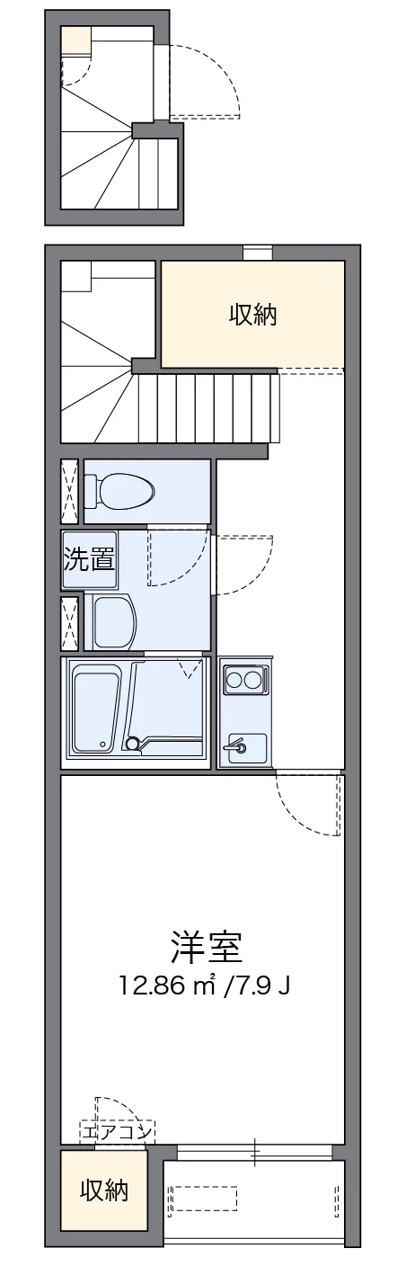 代表的な間取のため実際の間取とは異なる場合があります