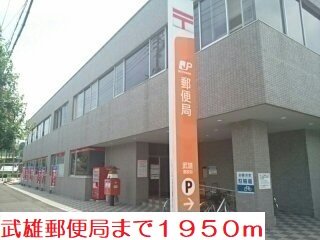 武雄郵便局まで1950m