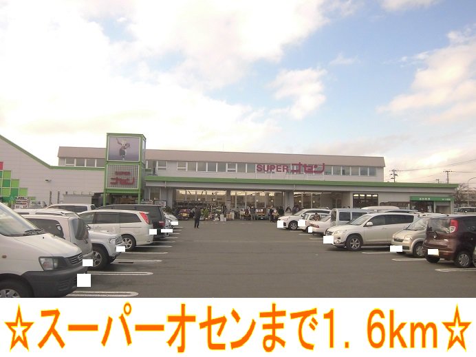 スーパーオセンまで1600m