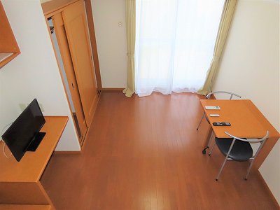 ベッド上からのアングルです