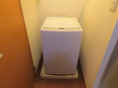 洗濯機も付いています