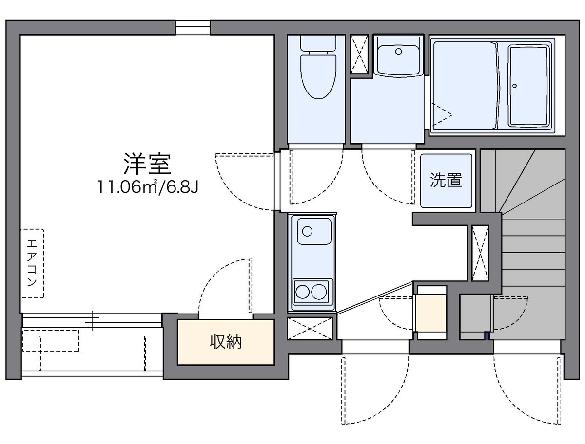 代表的な間取のため実際の間取とは異なる場合があります