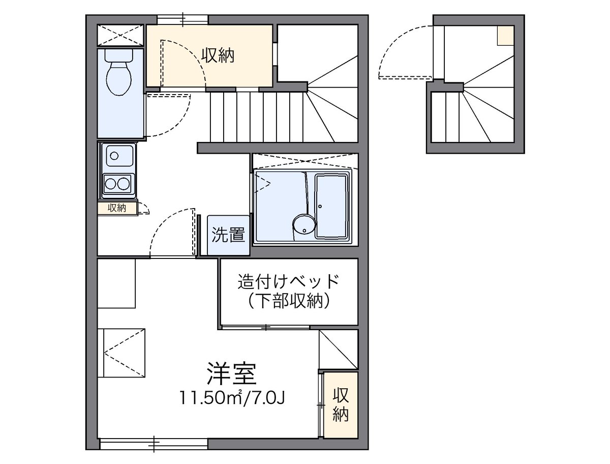 代表的な間取のため実際の間取とは異なる場合があります