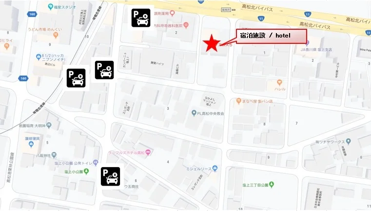 周辺の駐車場地図