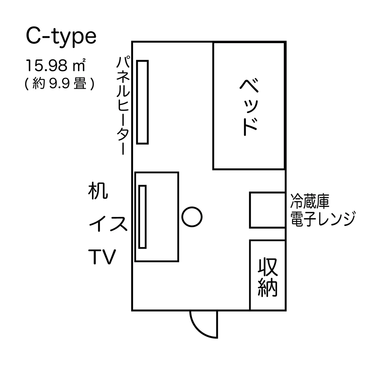 個室間取