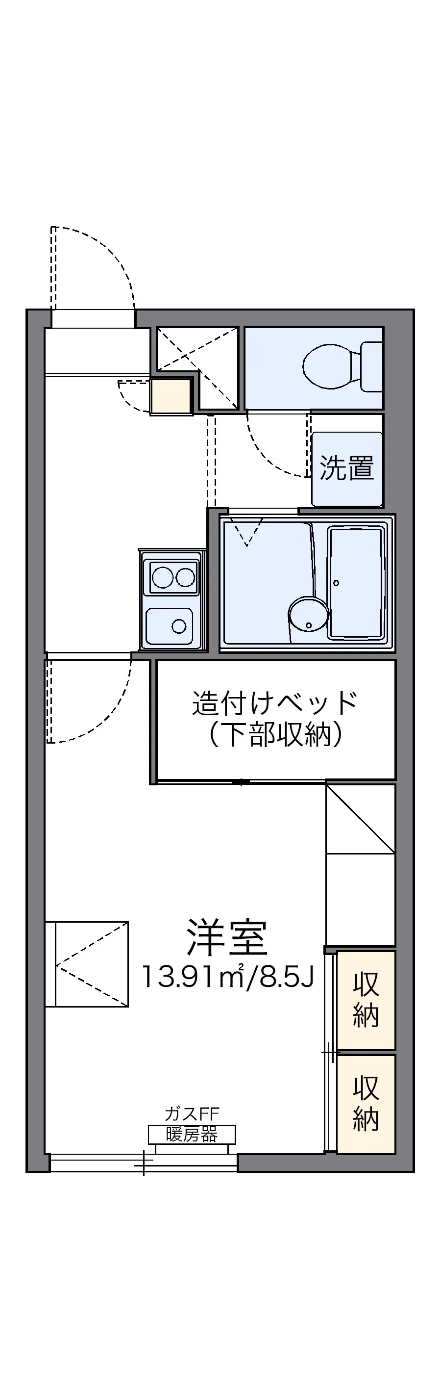 代表的な間取のため実際の間取とは異なる場合があります