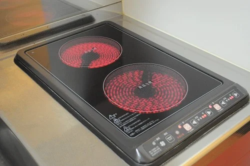 電熱タイプの2口コンロ