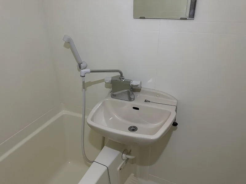 浴室混合水栓設置済みです