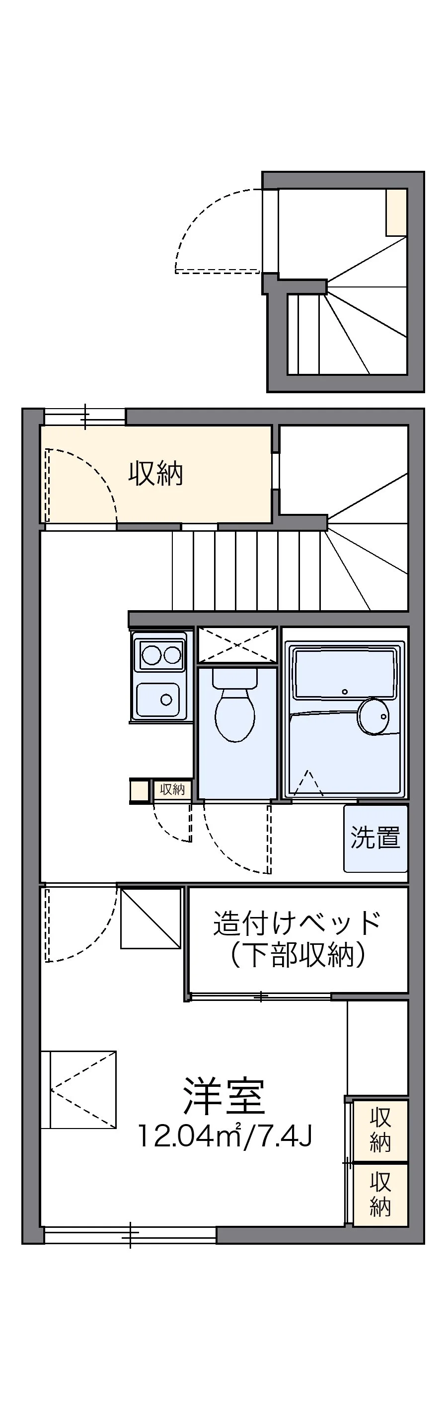 代表的な間取のため実際の間取とは異なる場合があります