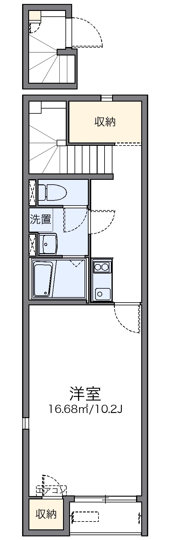 代表的な間取のため実際の間取とは異なる場合があります