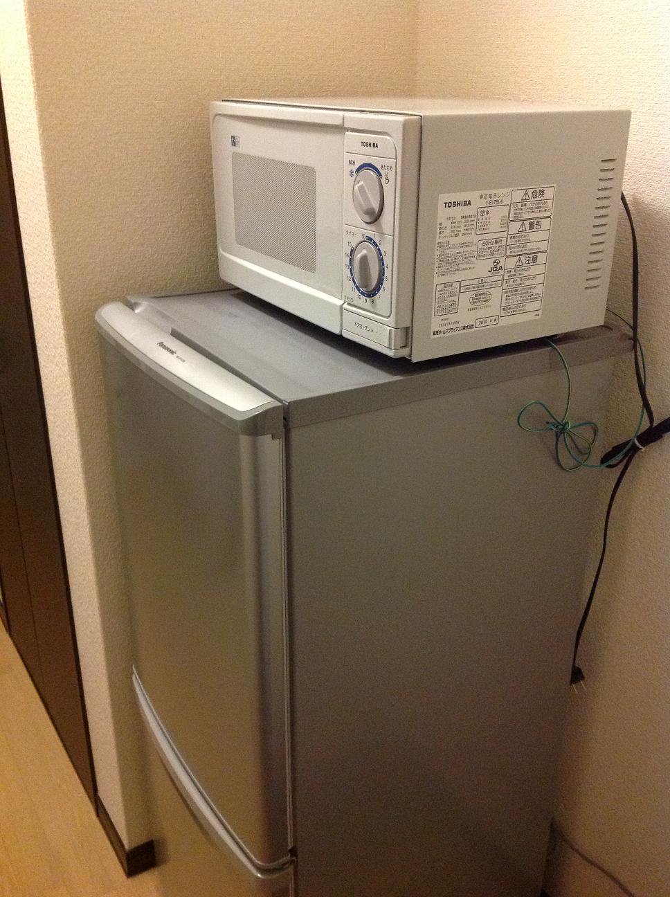 冷蔵庫と電子レンジ付♪