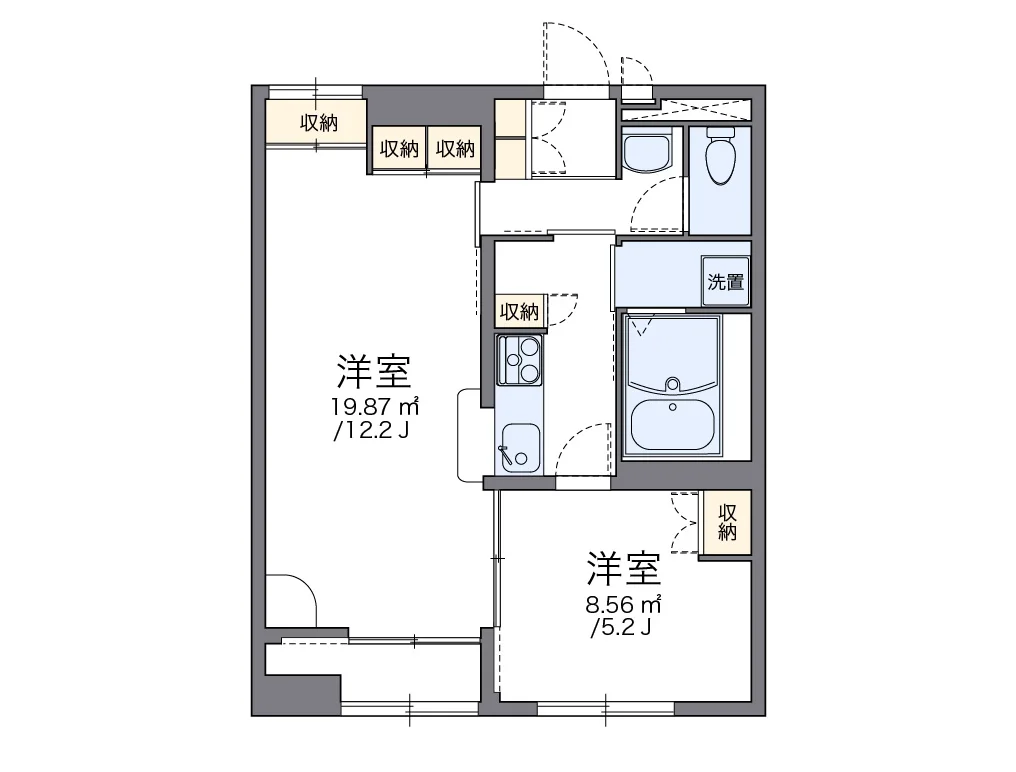 代表的な間取のため実際の間取とは異なる場合があります