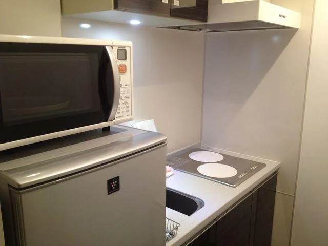 キッチン付き、キッチン用具も完備!