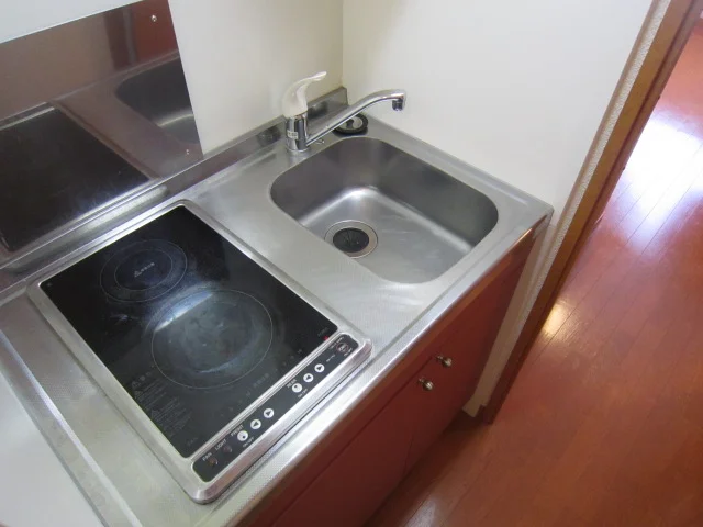 2口電気コンロ付き