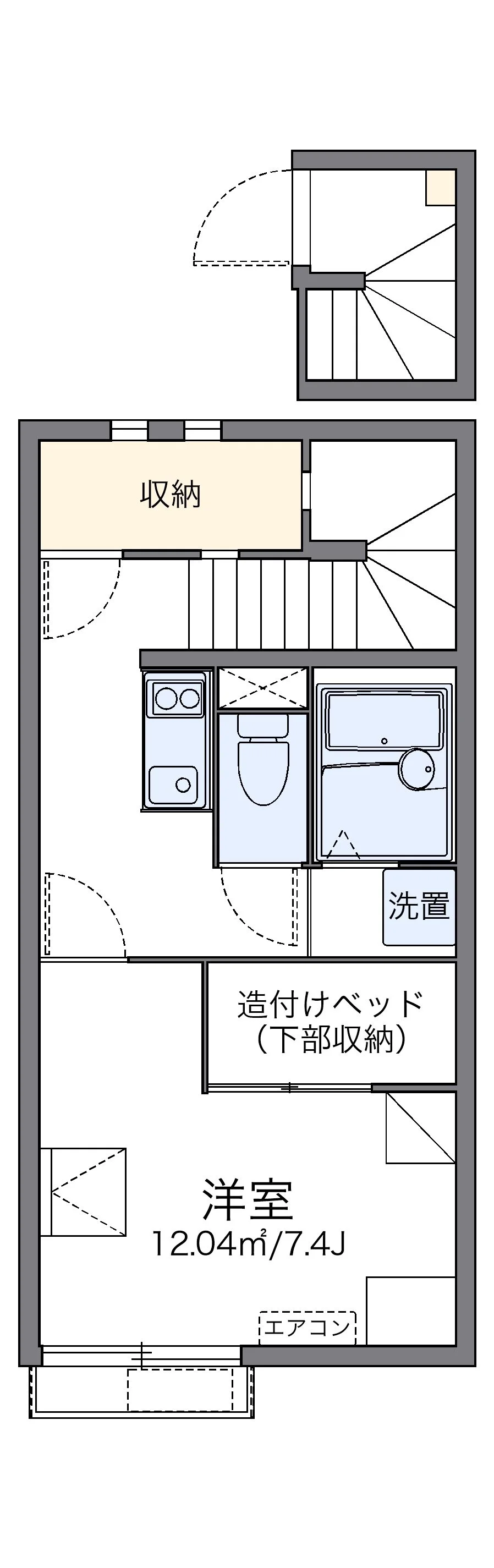 代表的な間取のため実際の間取とは異なる場合があります