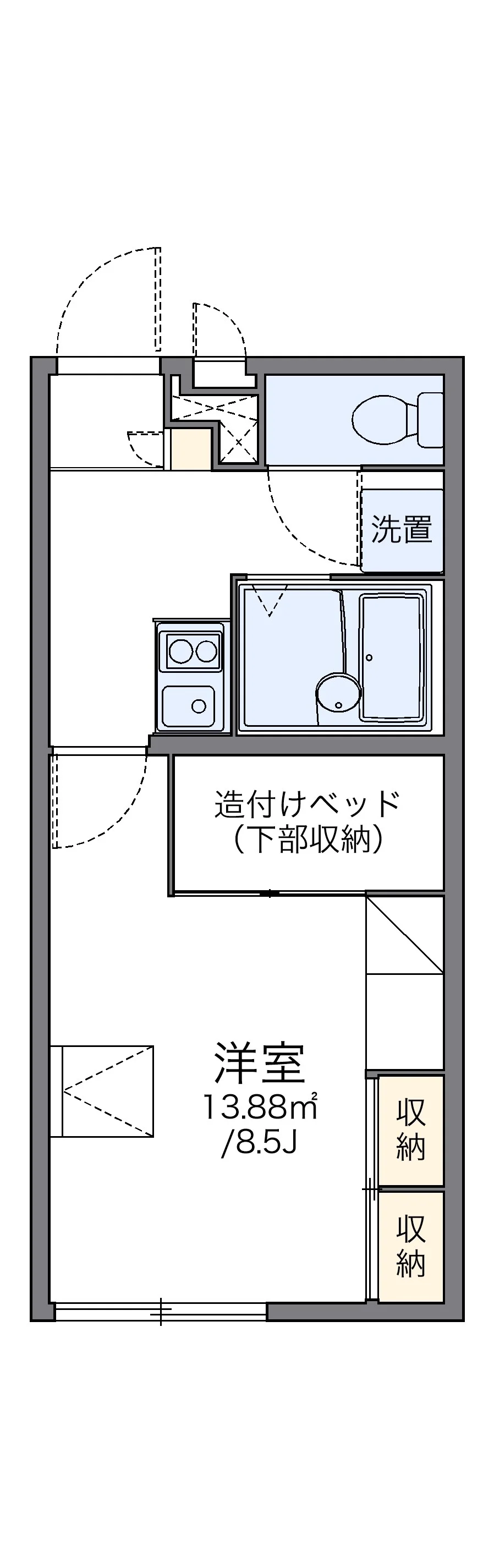 代表的な間取のため実際の間取とは異なる場合があります