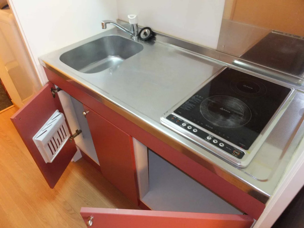 ワイドタイプのキッチンです