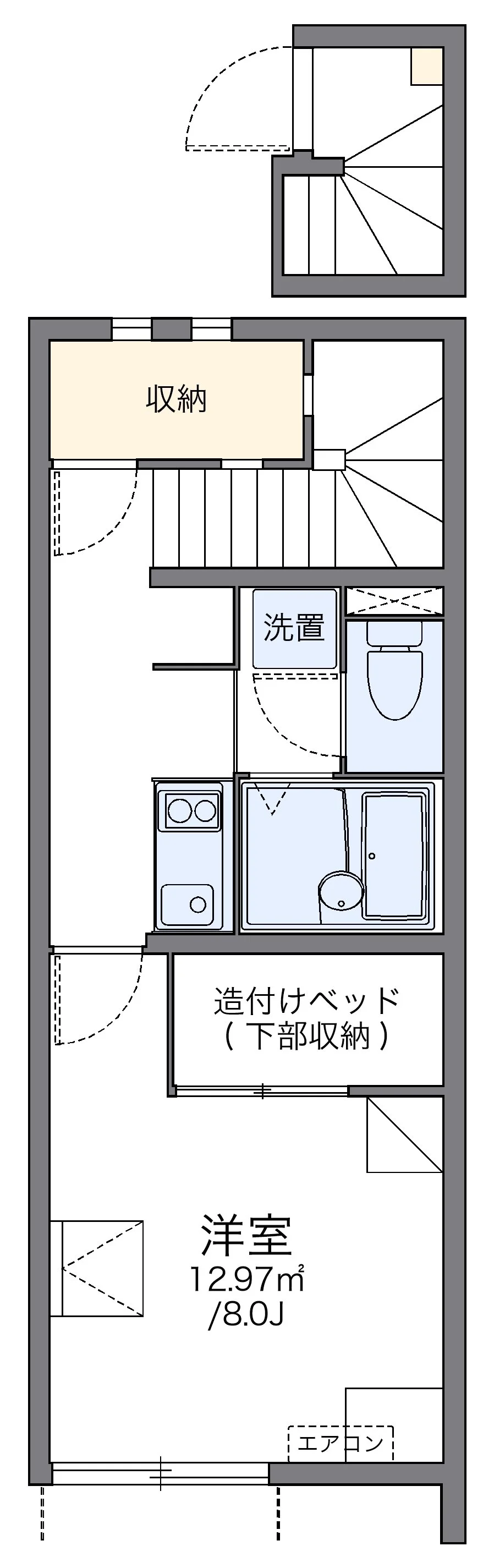 代表的な間取のため実際の間取とは異なる場合があります