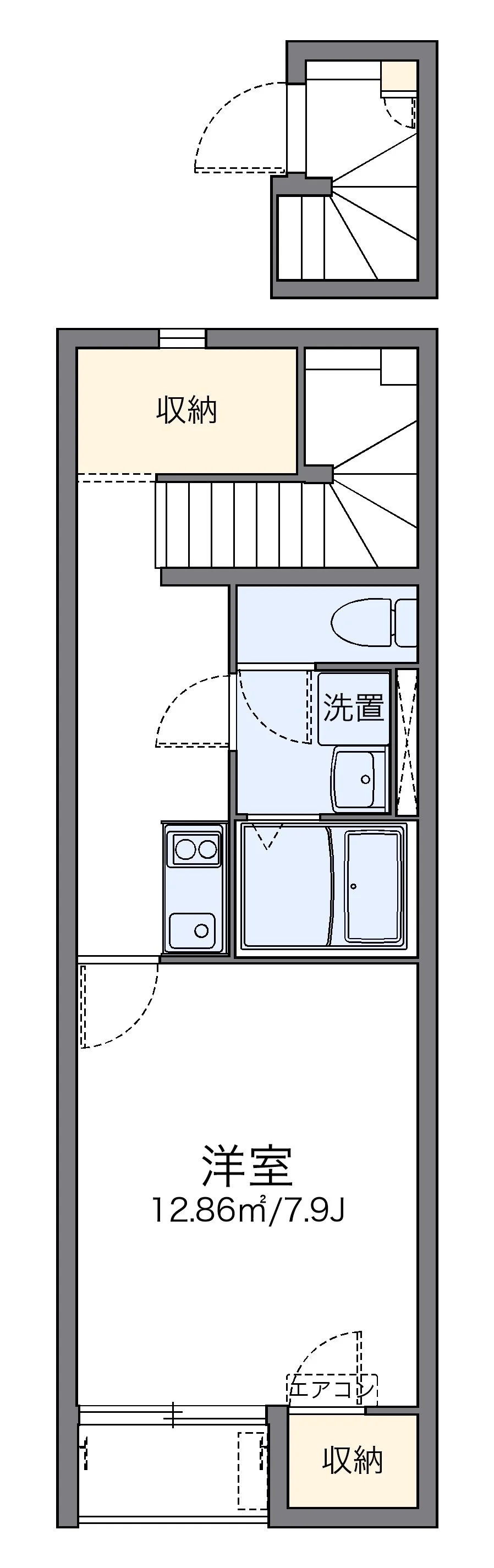 代表的な間取のため実際の間取とは異なる場合があります