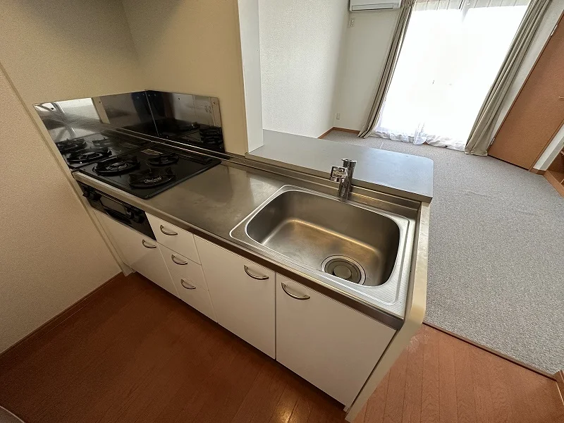 キッチン混合水栓設置済みです