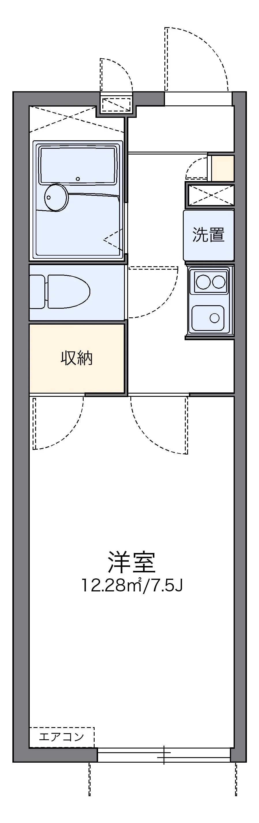 代表的な間取のため実際の間取とは異なる場合があります