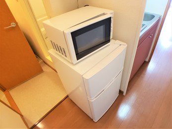 一人暮らし用の冷蔵庫・電子レンジ付