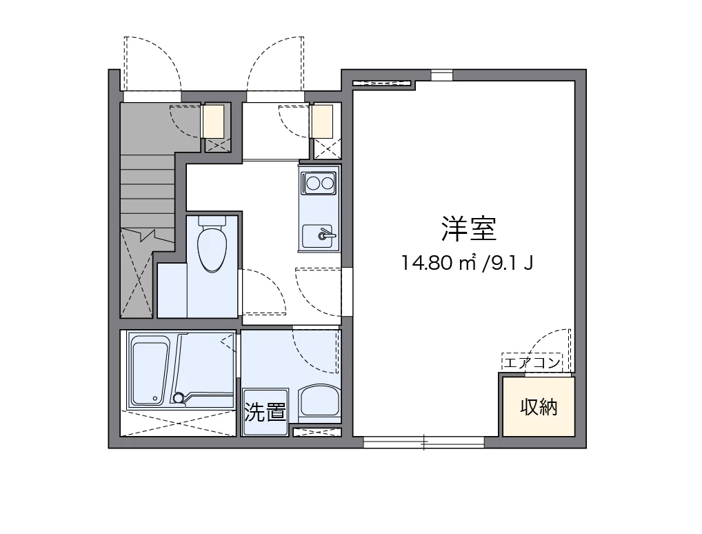 代表的な間取のため実際の間取とは異なる場合があります