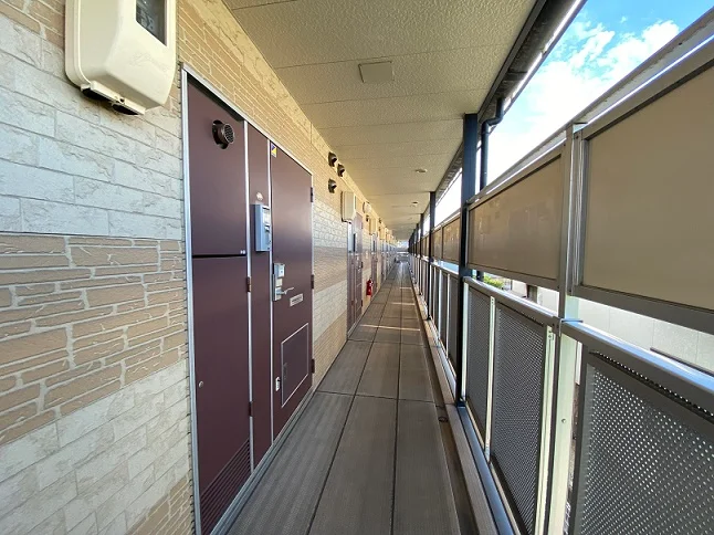 2階の外廊下です。