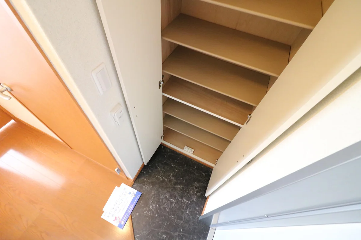 シューズボックス完備により女性でも安心