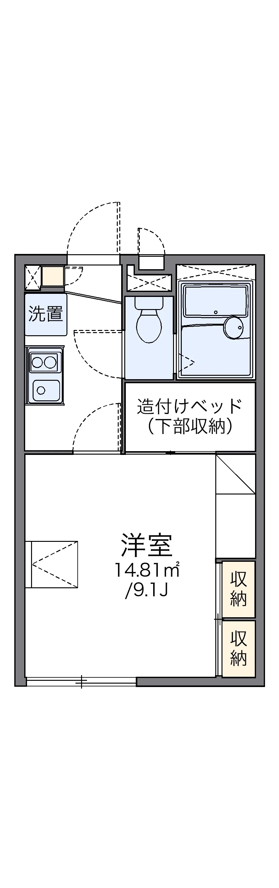 代表的な間取のため実際の間取とは異なる場合があります
