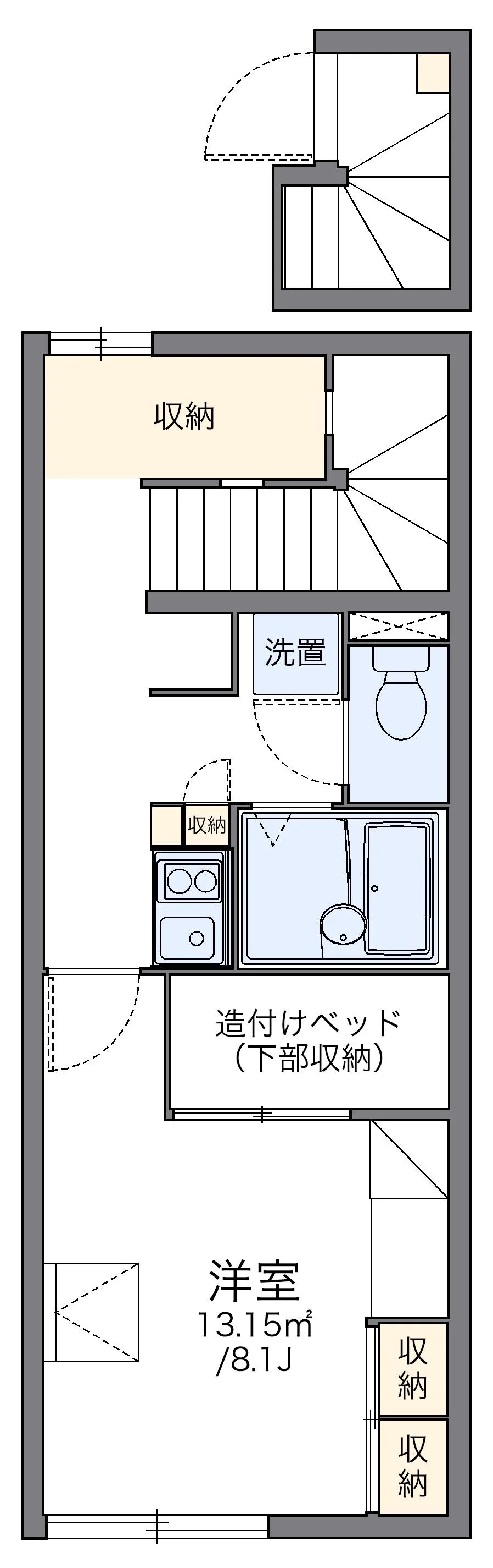 代表的な間取のため実際の間取とは異なる場合があります