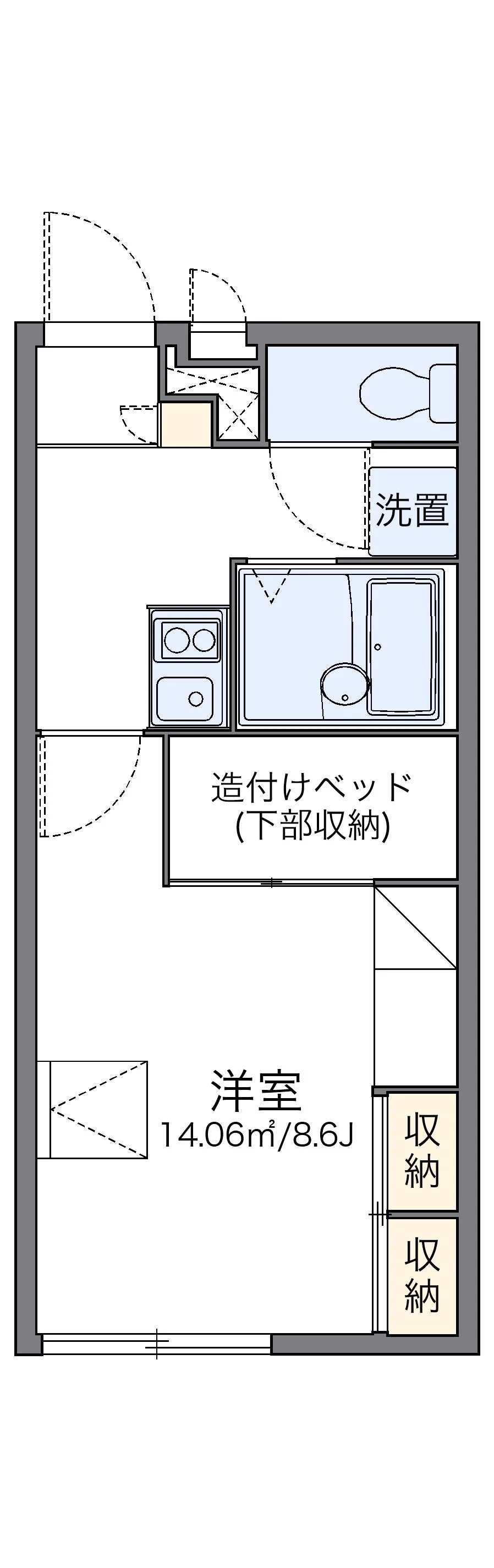 代表的な間取のため実際の間取とは異なる場合があります