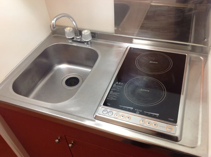 ２口電気コンロで安全☆