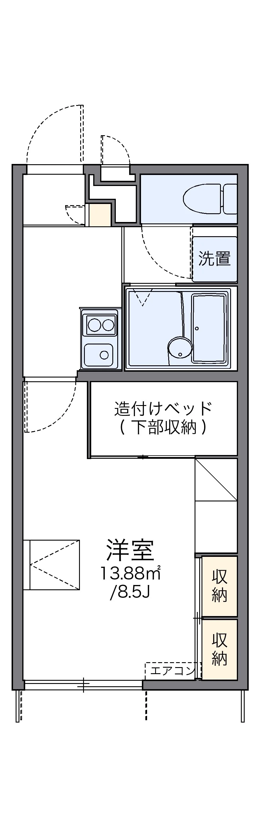 代表的な間取のため実際の間取とは異なる場合があります