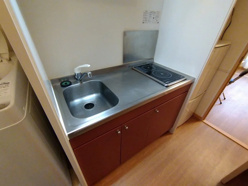 シングルレバー設置　シンク広め仕様です
