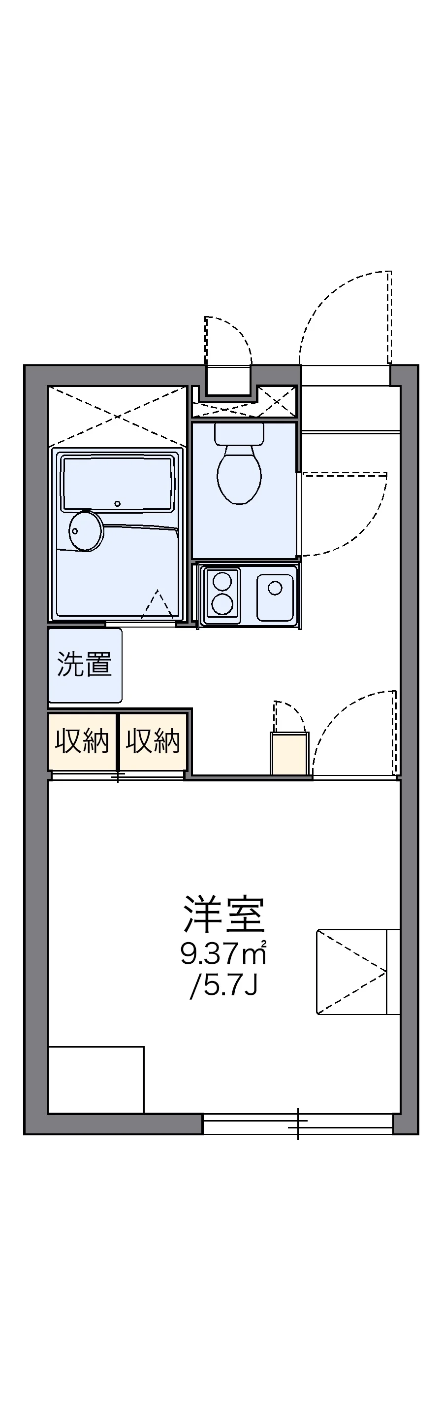代表的な間取のため実際の間取とは異なる場合があります
