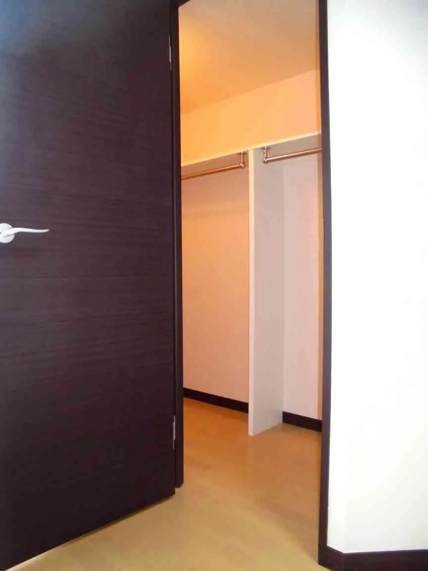 ウォークイン仕様　造り付け棚もあります