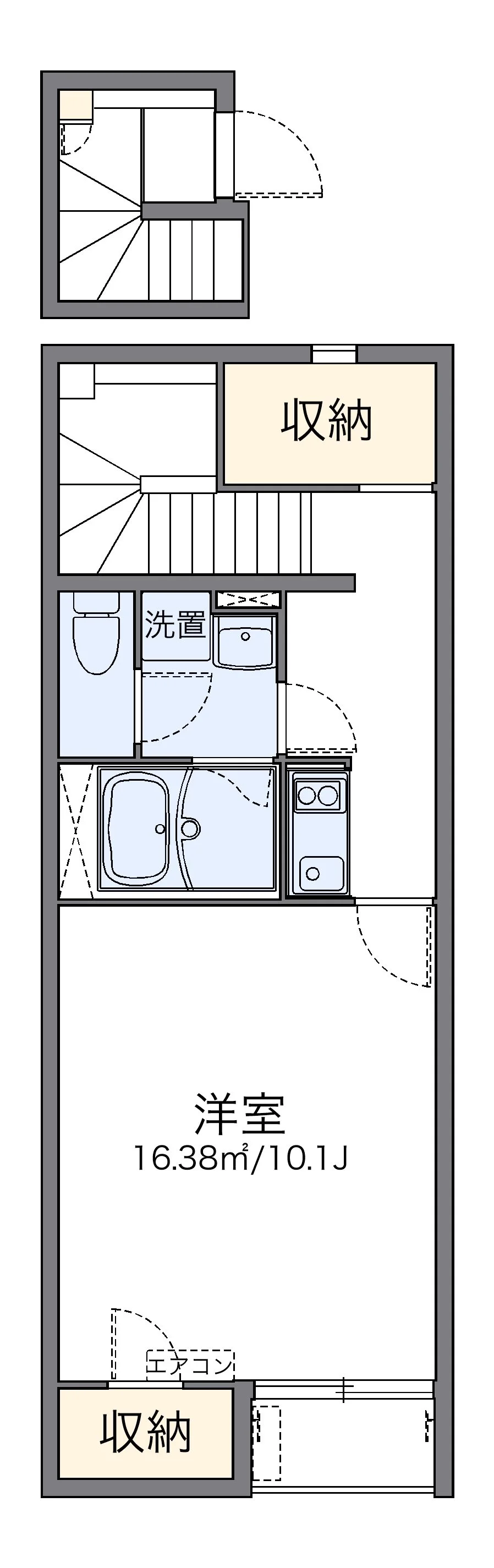 代表的な間取のため実際の間取とは異なる場合があります