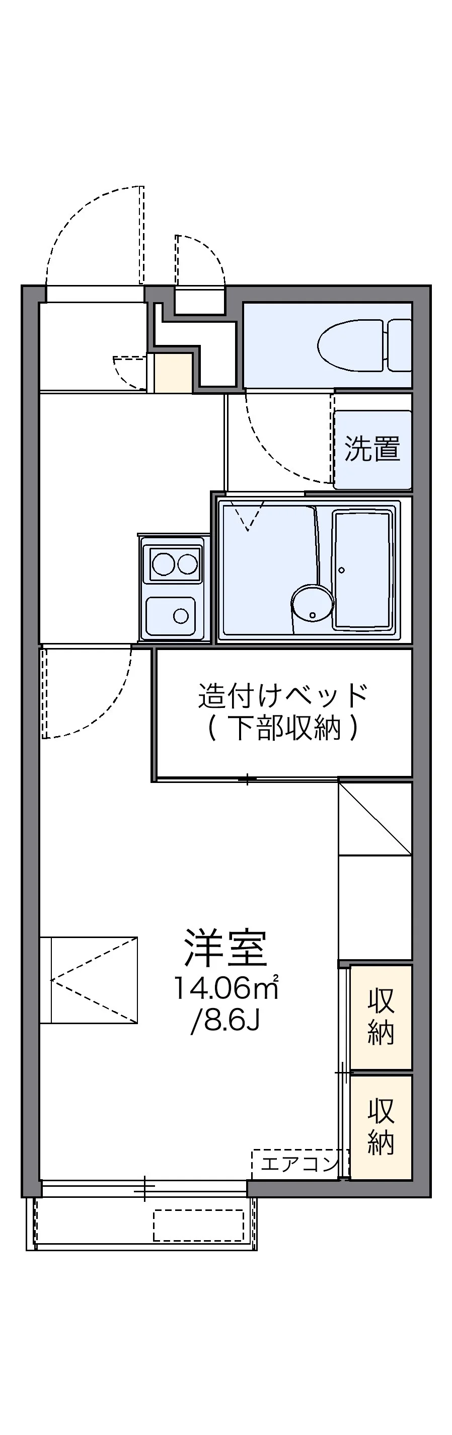 代表的な間取のため実際の間取とは異なる場合があります