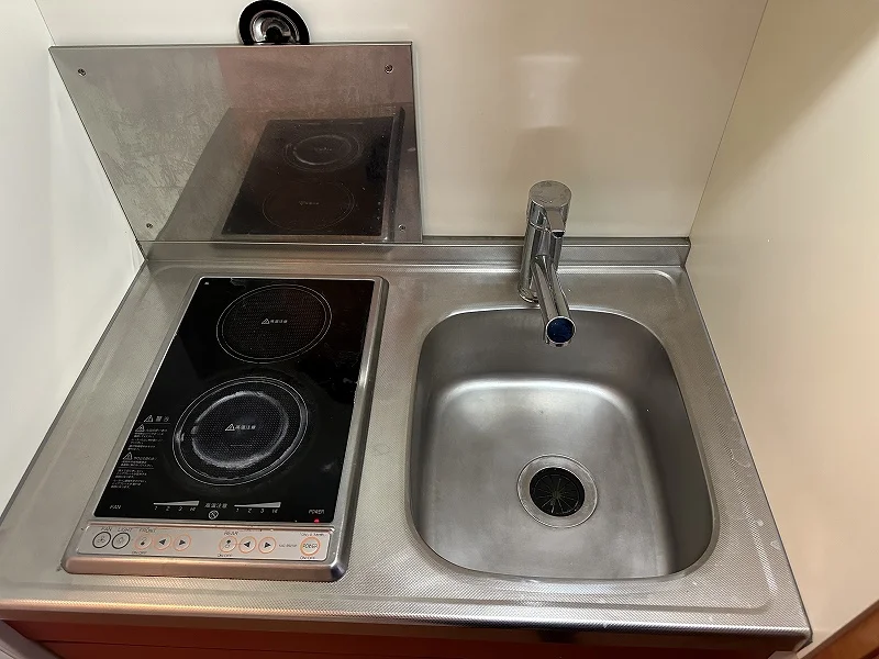 混合水栓設置済みです