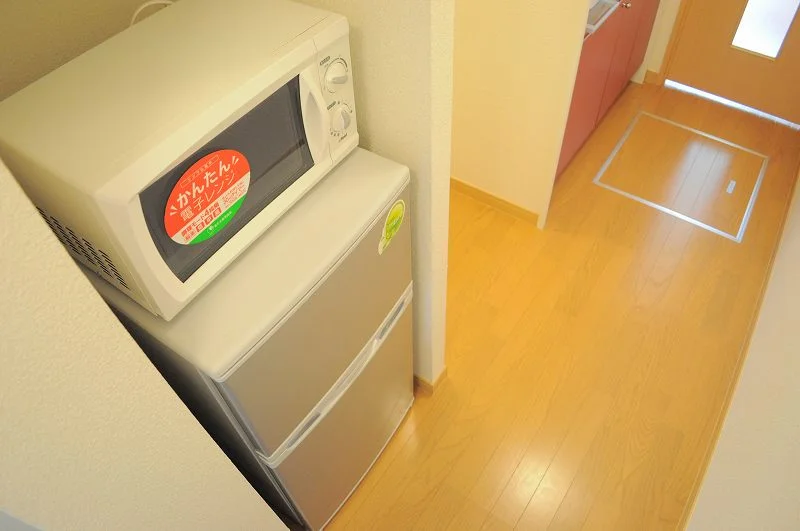 冷蔵庫、電子レンジが入ってるから、自炊が苦手でも安心！