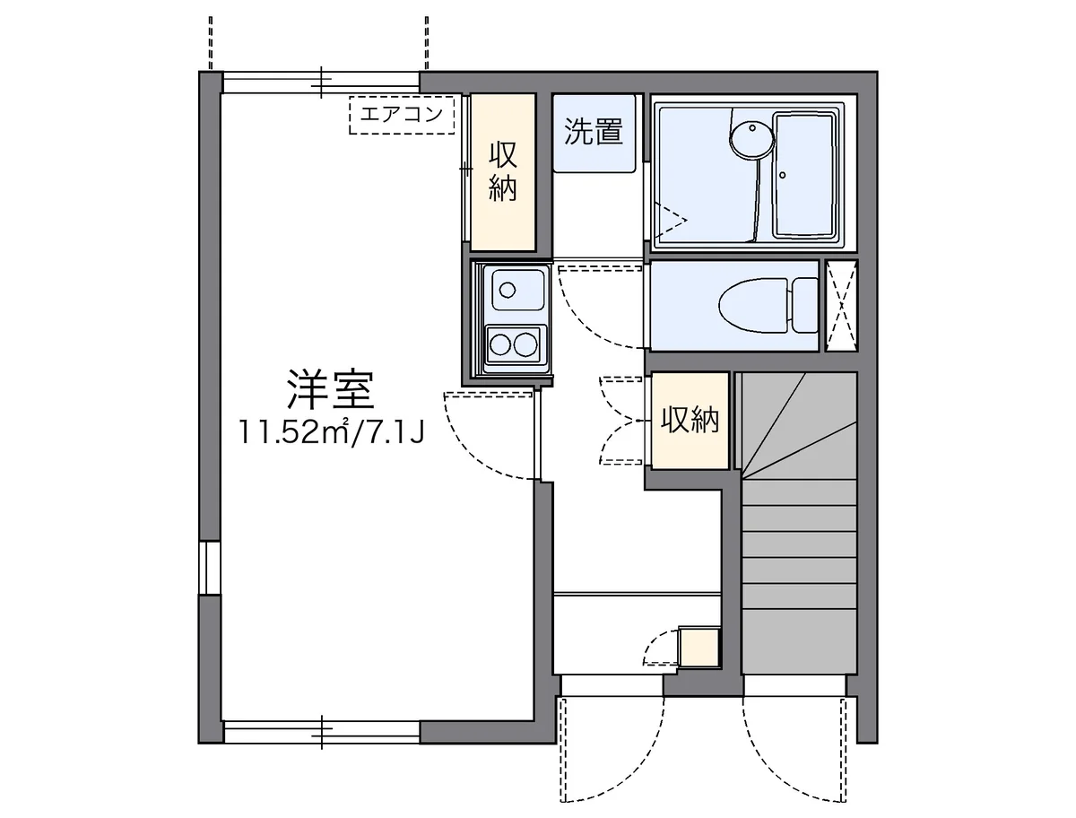 代表的な間取のため実際の間取とは異なる場合があります
