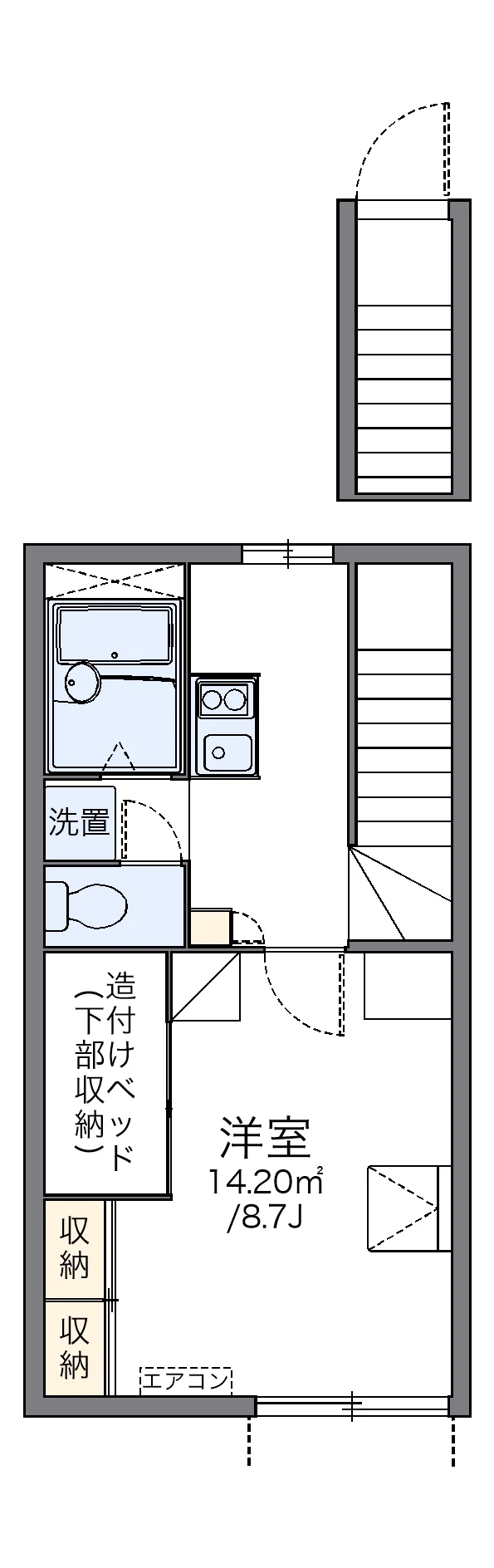 代表的な間取のため実際の間取とは異なる場合があります